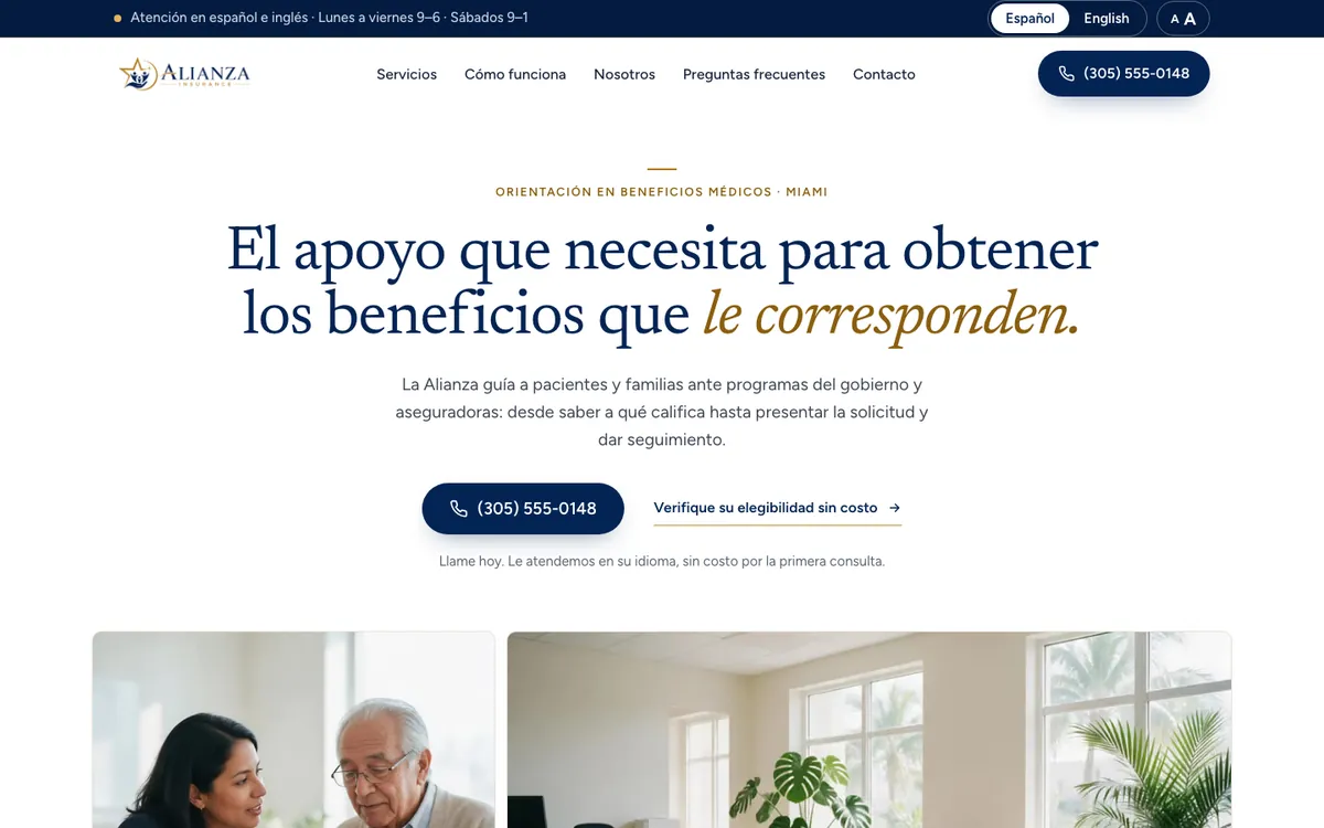 La Alianza website, built by INNOVAT3
