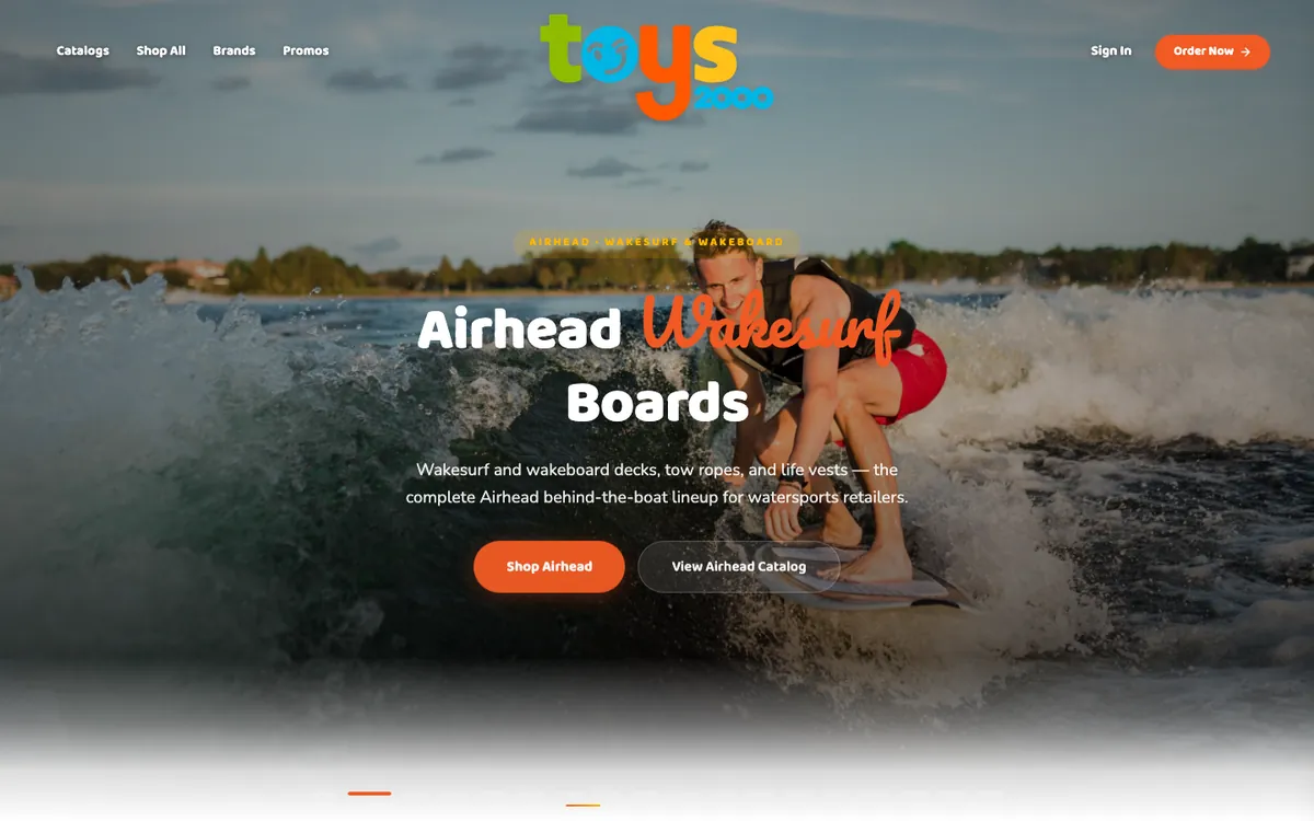 Toys2000 website, built by INNOVAT3